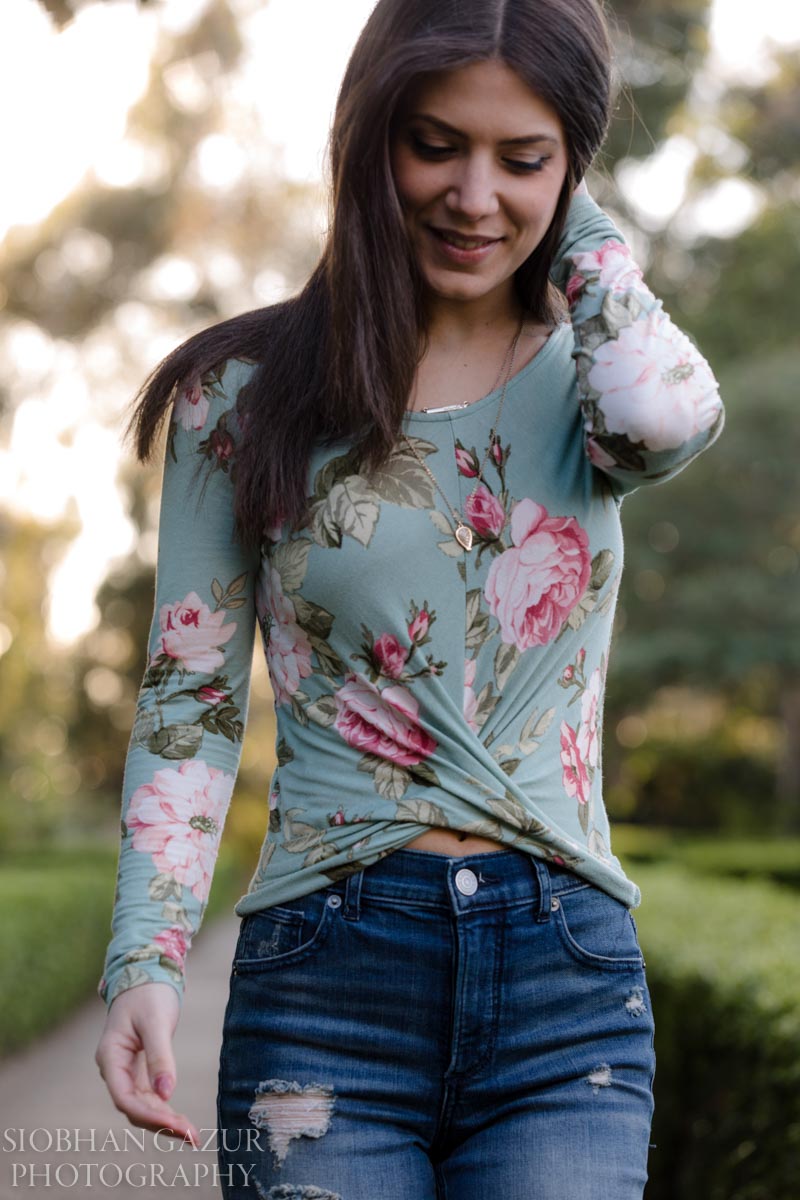 Lifestyle personal branding image of a professional walking outdoors at Balboa Park san diego branding photography by Siobhan Gazur Photography