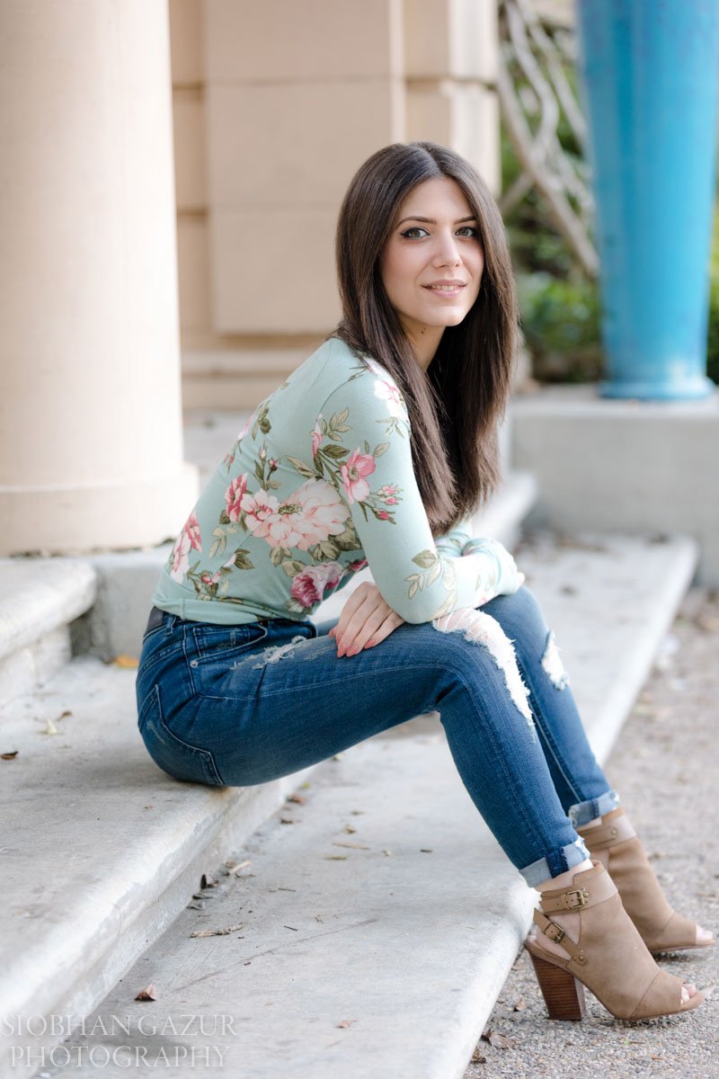 Personal branding portrait at Balboa Park outdoor setting san diego branding photography by Siobhan Gazur Photography