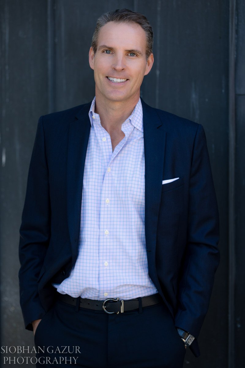 Business man in navy suit san diego business headshots by Siobhan Gazur Photography