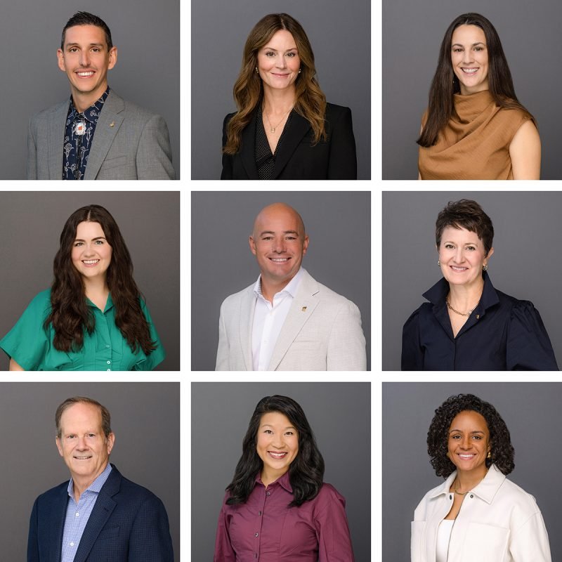 Nine San Diego event headshots showing consistent polished results across corporate attendees by Siobhan Gazur Photography
