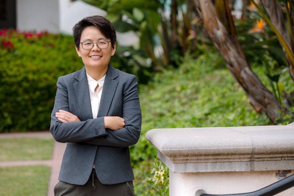 University professor in dark suit on-location san diego academic headshots by Siobhan Gazur Photography