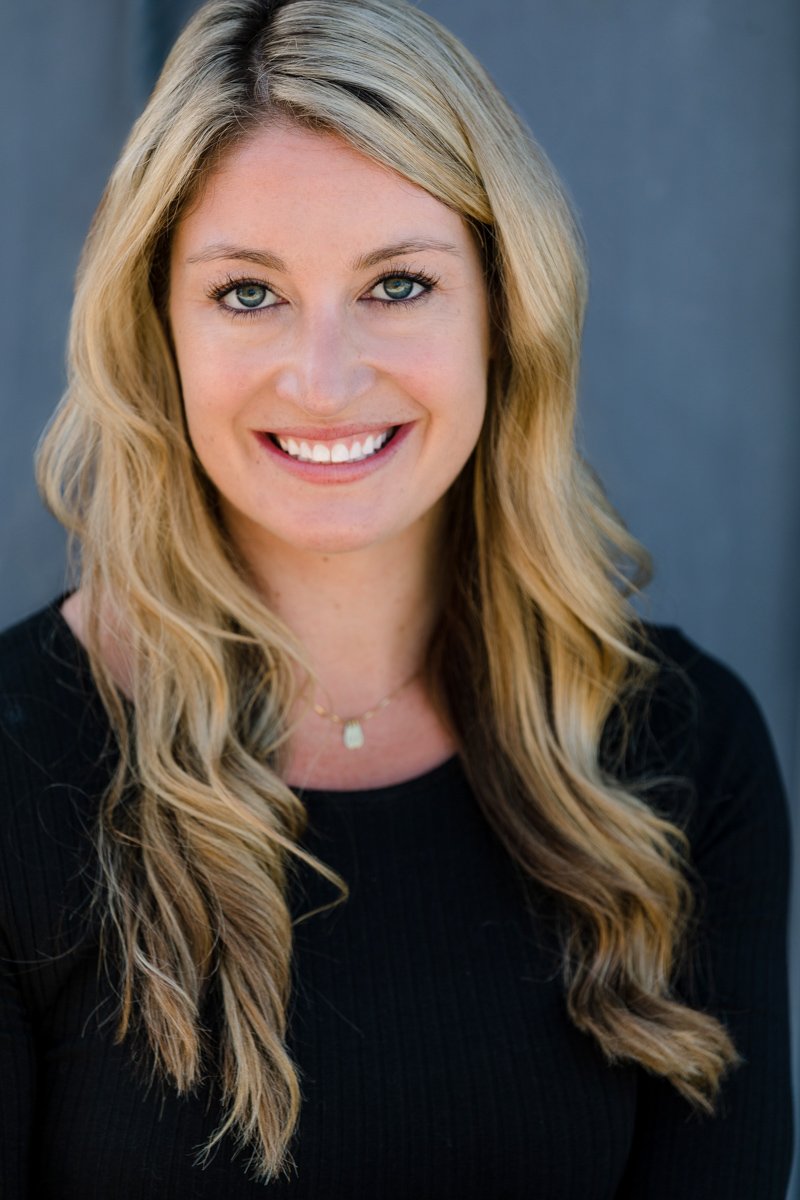 Blonde business woman in black san diego executive headshots by Siobhan Gazur Photography