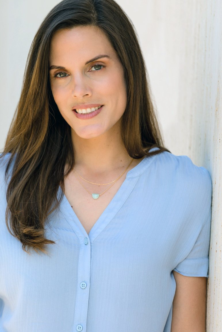 Professional woman in light blue blouse san diego executive headshots by Siobhan Gazur Photography