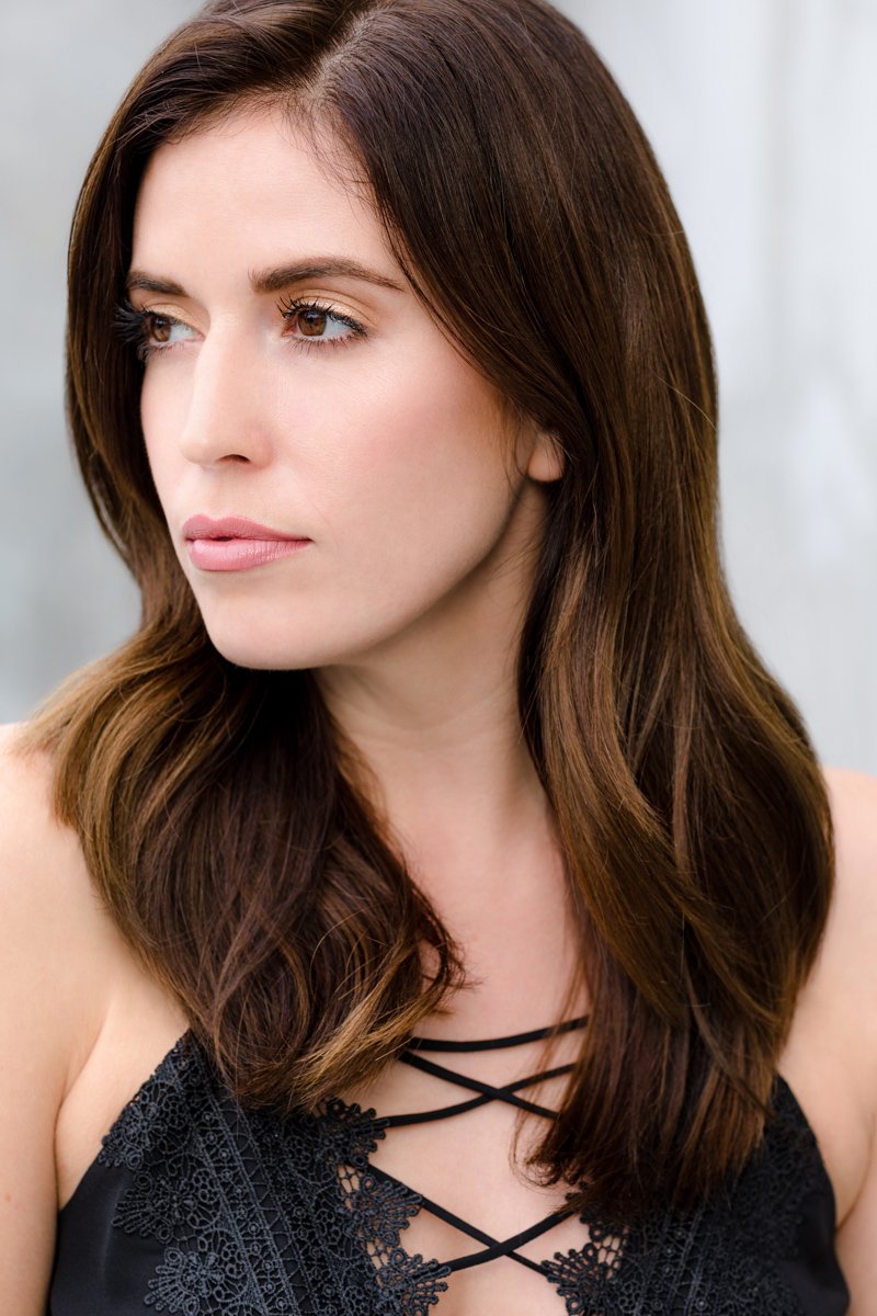 Side-profile editorial personal branding portrait of an actress in natural light san diego branding photography by Siobhan Gazur Photography